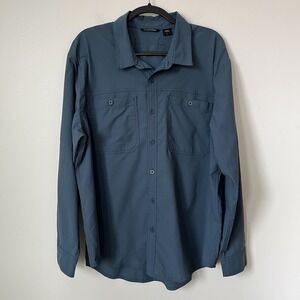 C.C. Filson Company Ultralight Ripstop LS Shirt Mens Large Orion Blue Outdoor